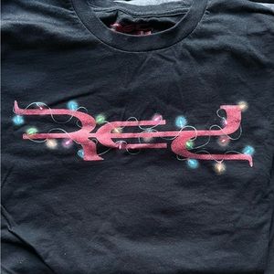 The band Red Christmas lights shirt